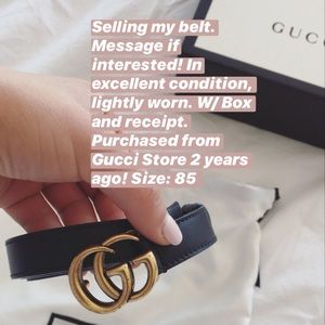 Gucci Small GG belt size 85